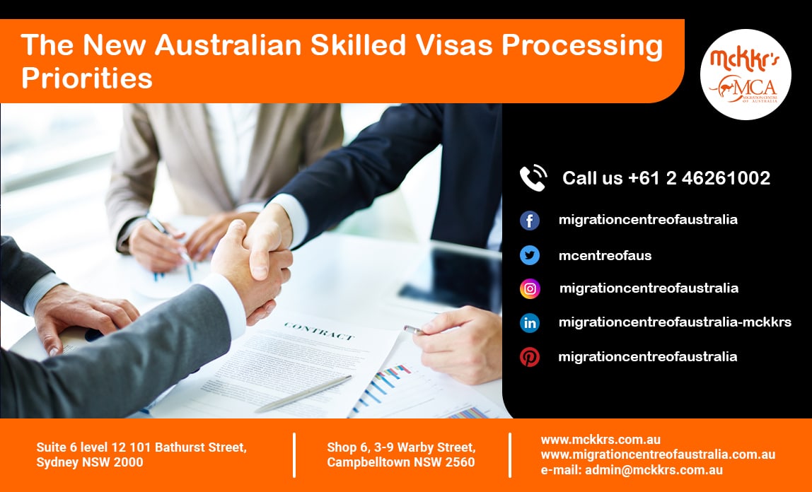 The New Australian Skilled Visas Processing Priorities